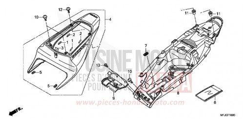 WINDLAUF, HINTEN CBR600RAC de 2012